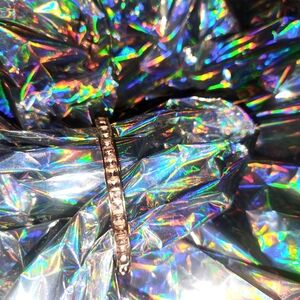 Set of rose gold bracelet and earrings